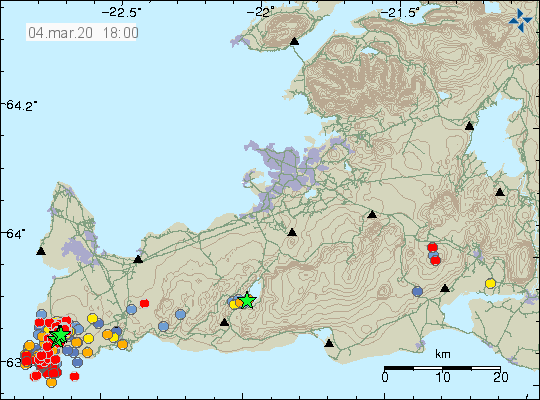 Reykjanes skelfur - Stærsti skjálftinn M3,4