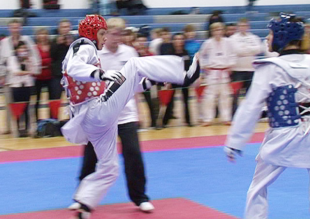  Íslandsmótið í taekwondo bardaga: Jón Steinar keppandi mótsins