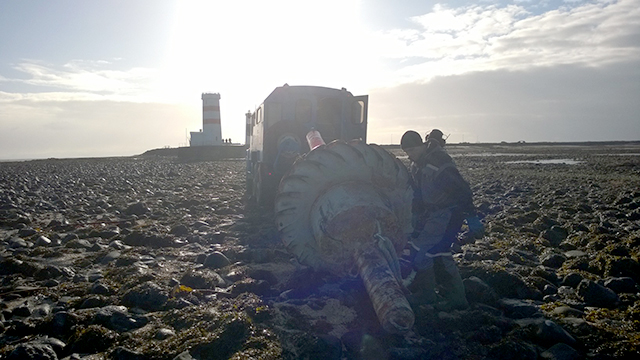 Baujan frá Sandgerði strandaði á Garðskagaflös