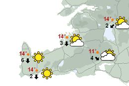 Bjartviðri áfram í dag og næstu daga