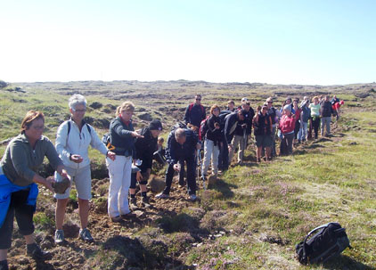 AF STAÐ á Reykjanes:Ryðja steini úr vegi