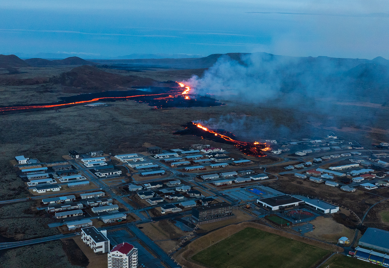 Forgangsmál að koma hita og rafmagni á Grindavík