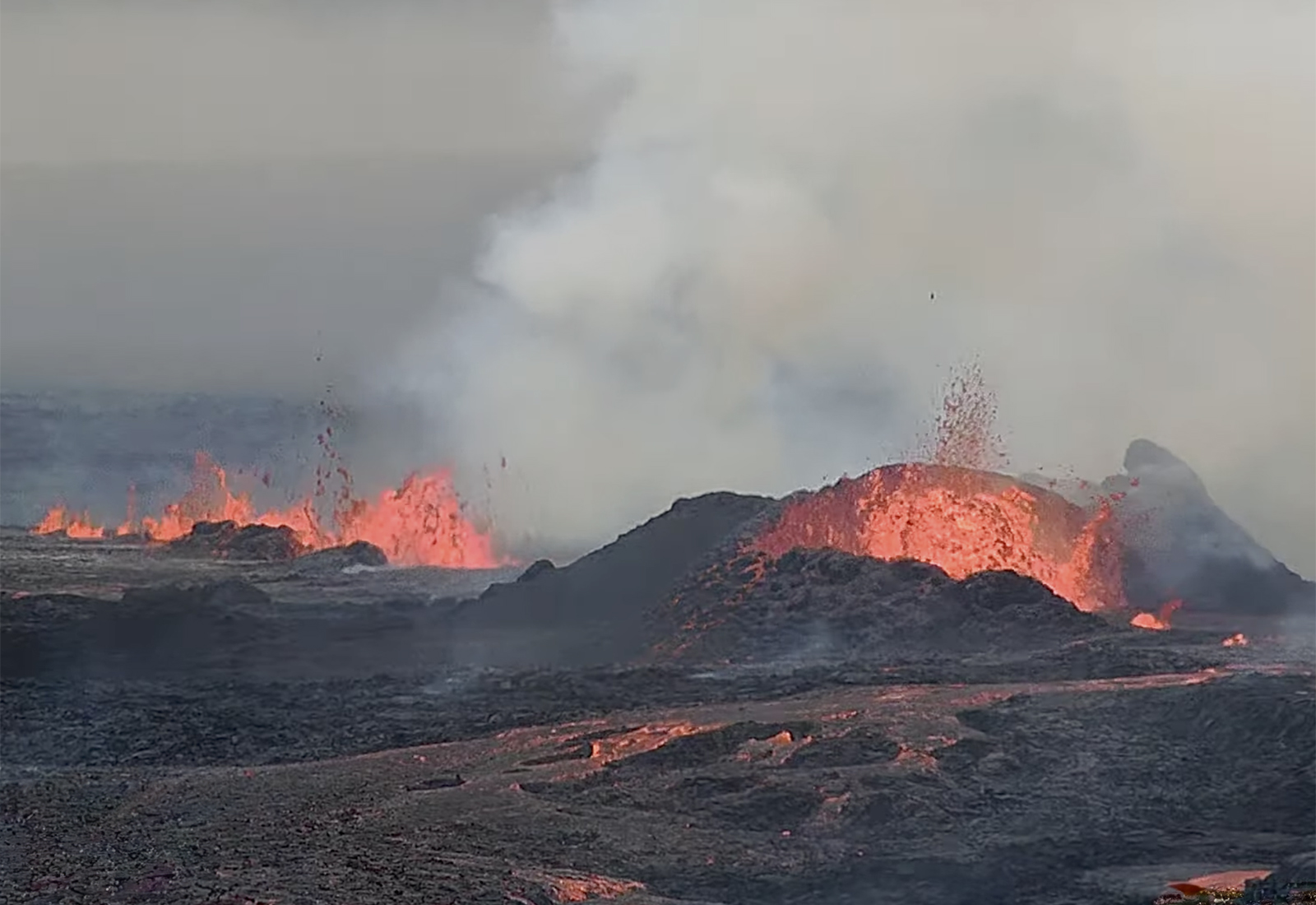 Virknin mest nærri gígnum sem gaus lengst síðast