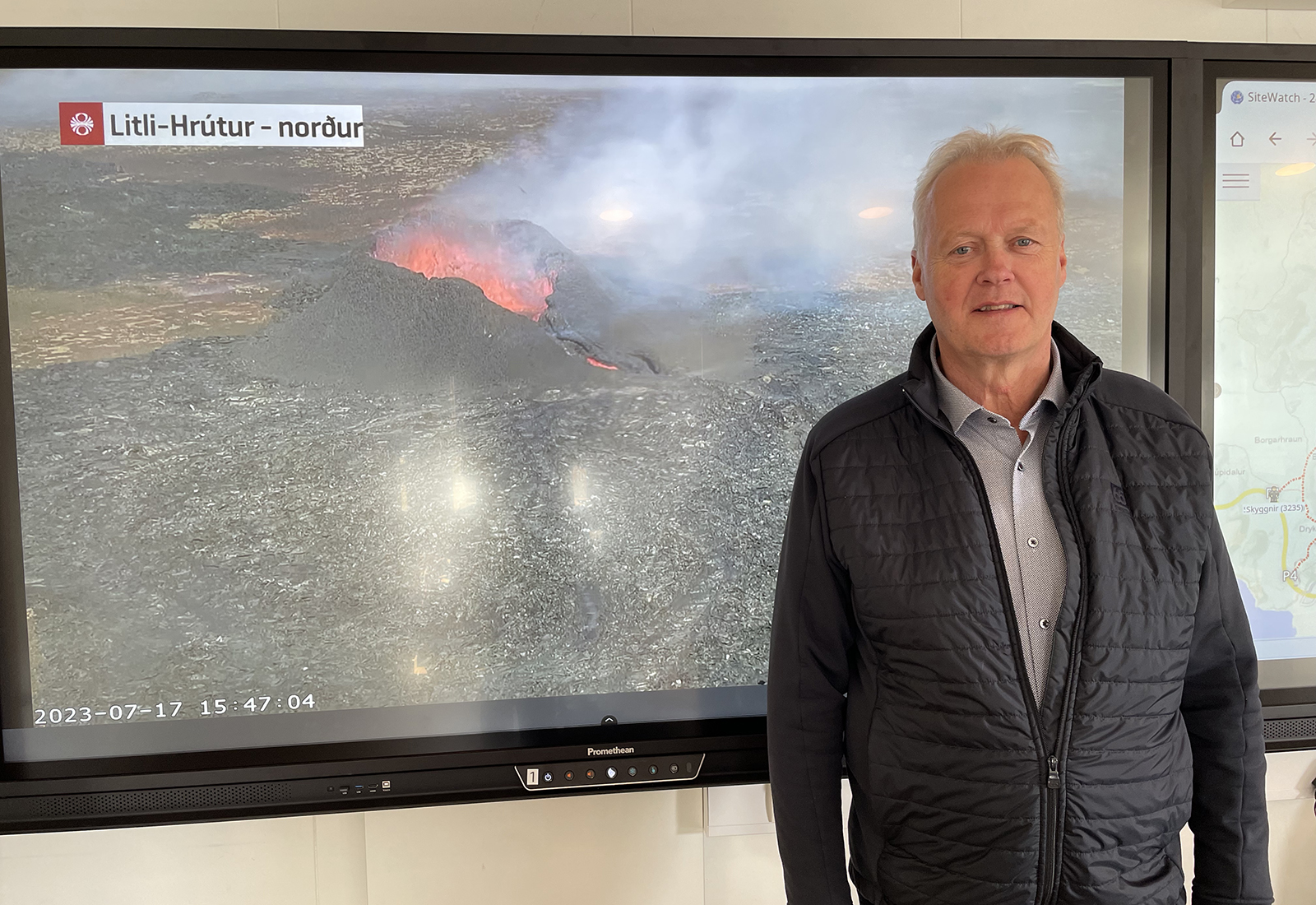 Fannar Jónasson, bæjarstjóri Grindavíkur þakklátur fyrir heimsókn forseta Íslands