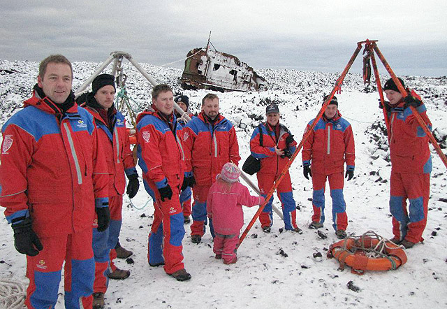 80 ár frá því fluglínutæki voru notuð í fyrsta sinn