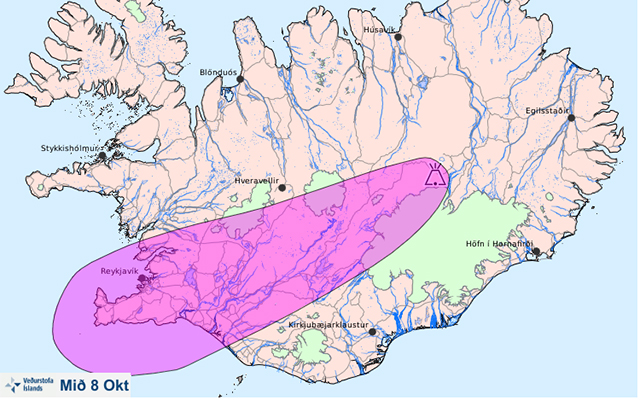 Bjart næstu daga - og gosmóða