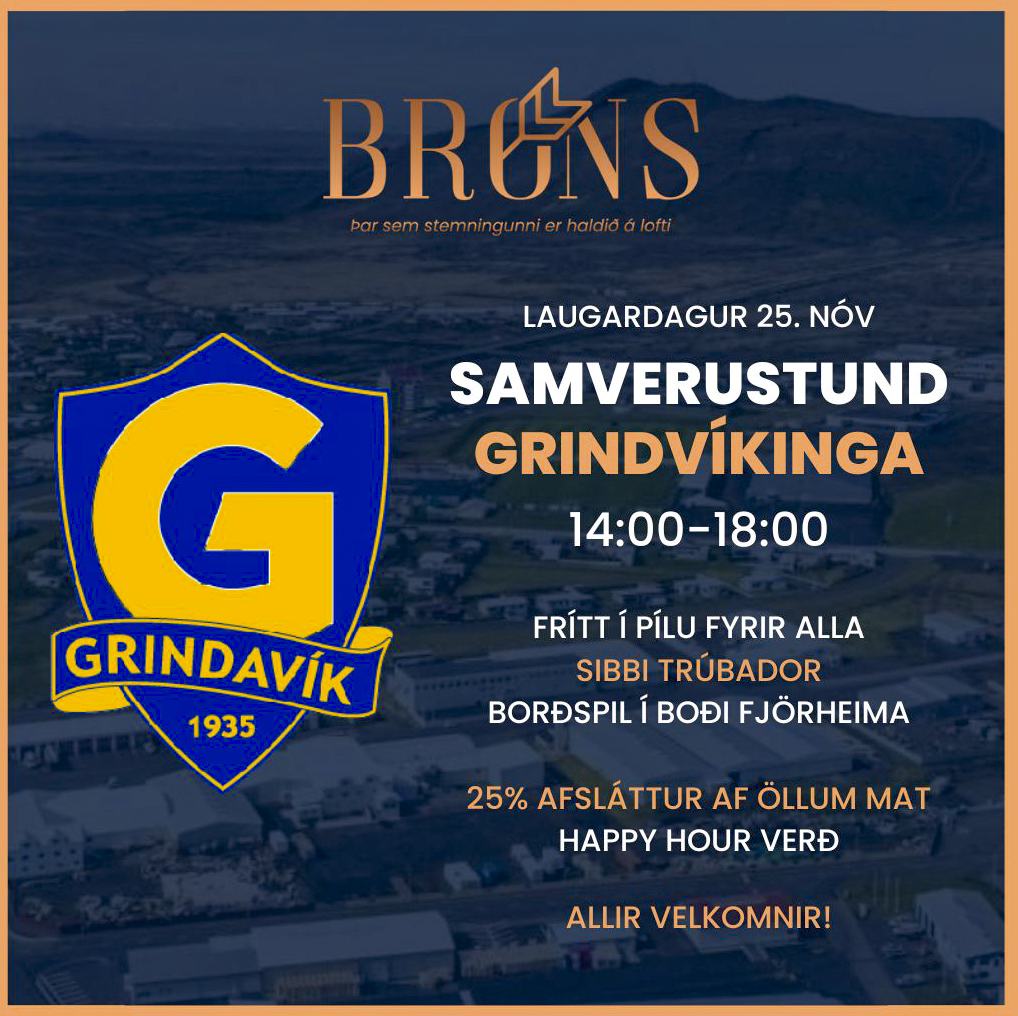 Samverustund fyrir Grindvíkinga á Brons