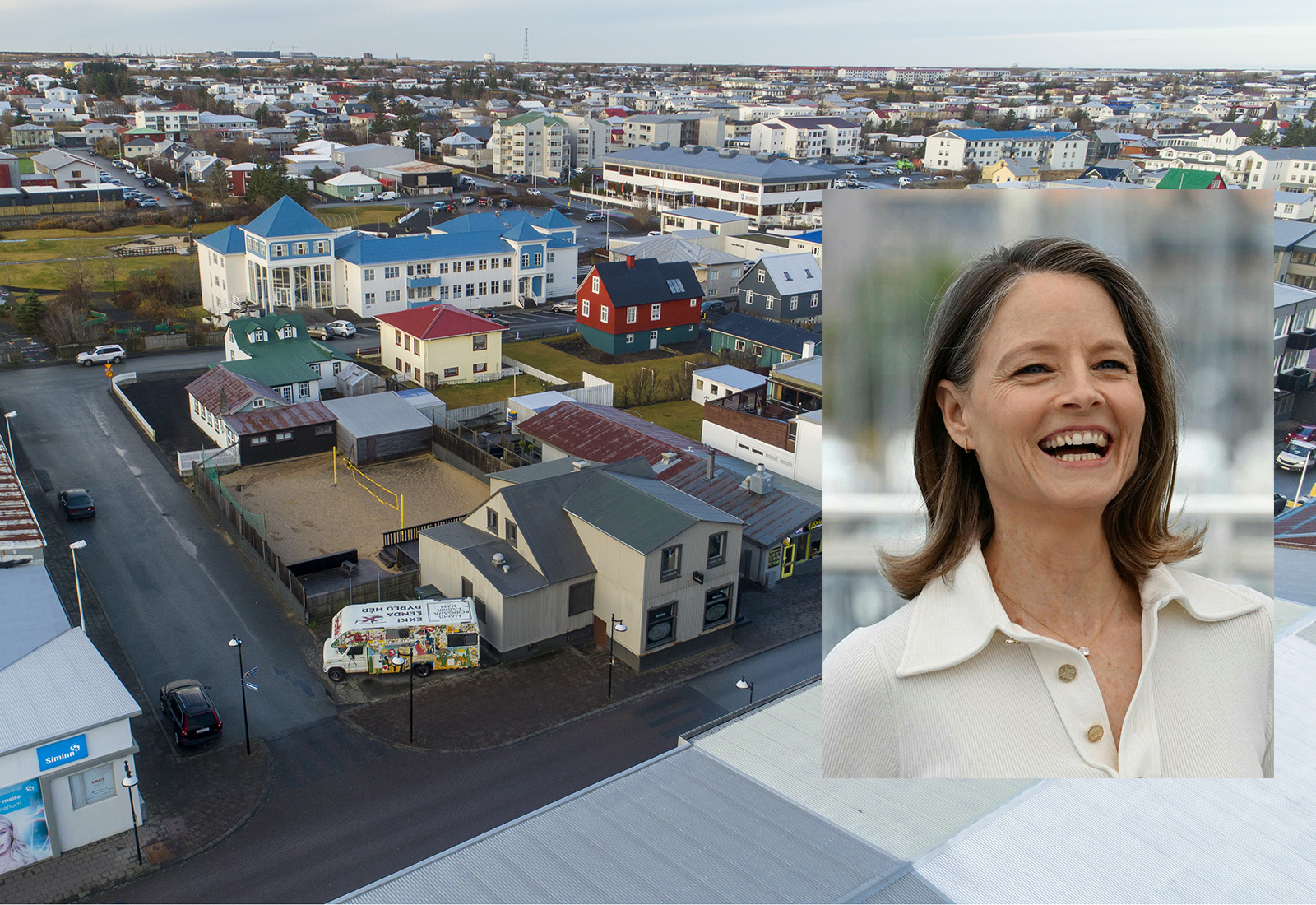 Jodie Foster í Keflavík á aðventu