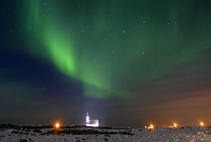 Ljósagangur við Sandgerði