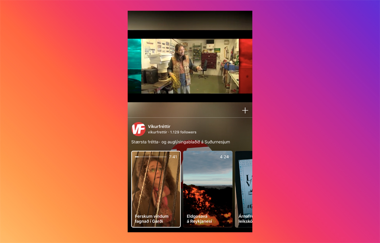 Sjónvarp Víkurfrétta í sjónvarpi Instagram