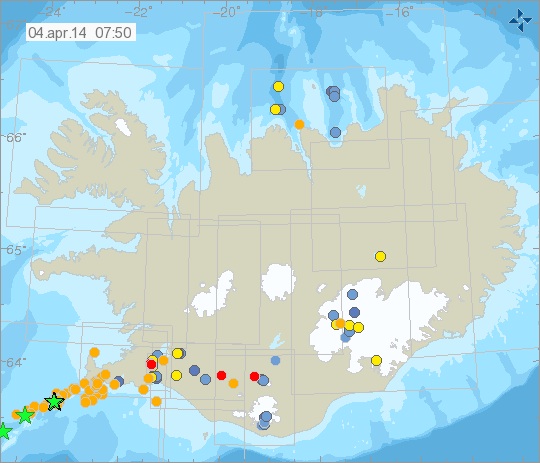 Jörð skelfur við Reykjaneshrygg