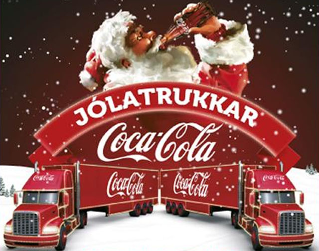 Jólatrukkar Coca-Cola í Reykjanesbæ