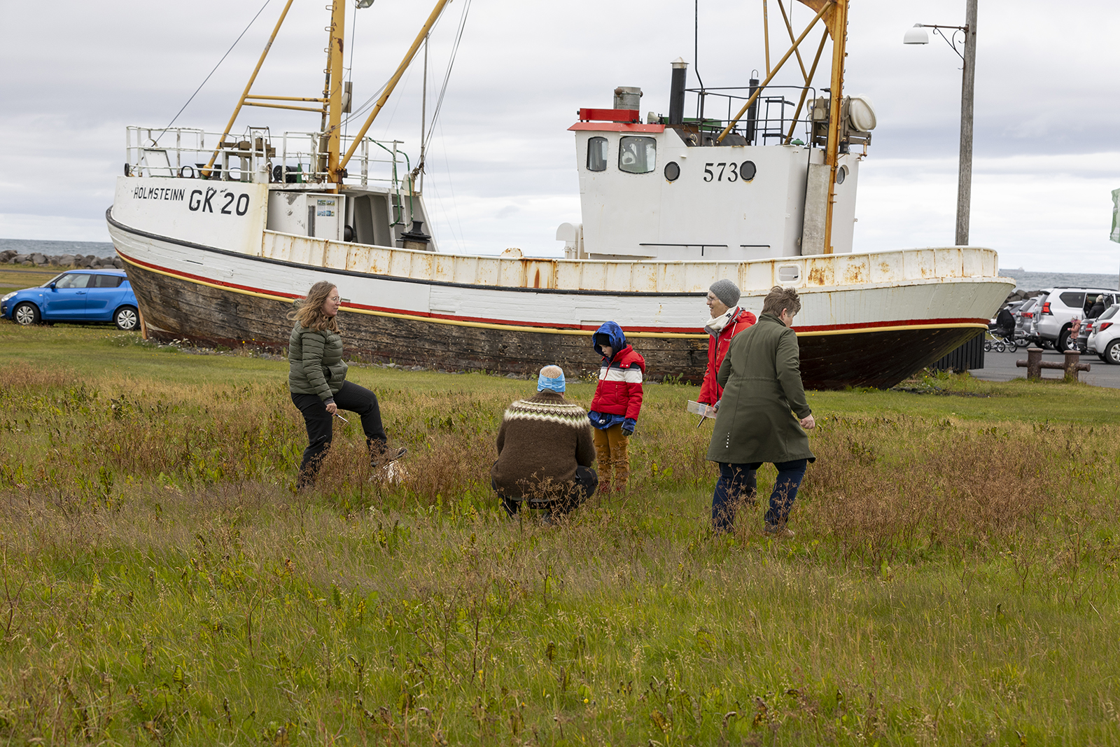 Myndarlegir kúmenakrar við Garðskagavita