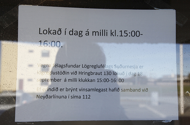 Lögreglustöðinni skellt í lás