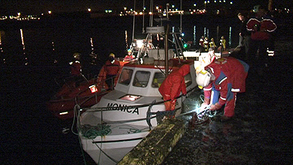 Sjómenn í hafvillu: Sáu víkingasverðið á Fitjum en voru strand í Garði