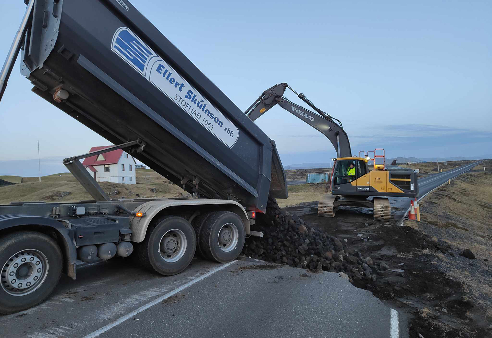 Gert við Nesveg til bráðabirgða