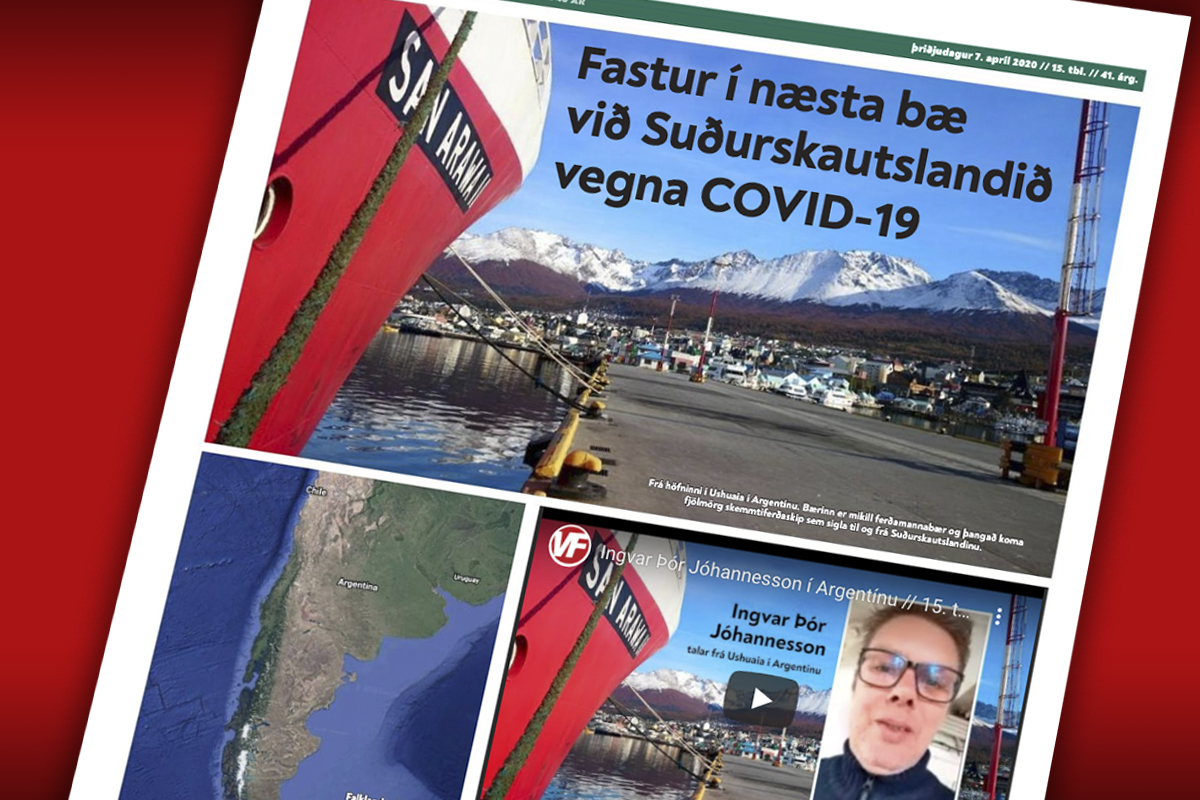 Viðtal: Fastur í næsta bæ við Suðurskautslandið vegna COVID-19