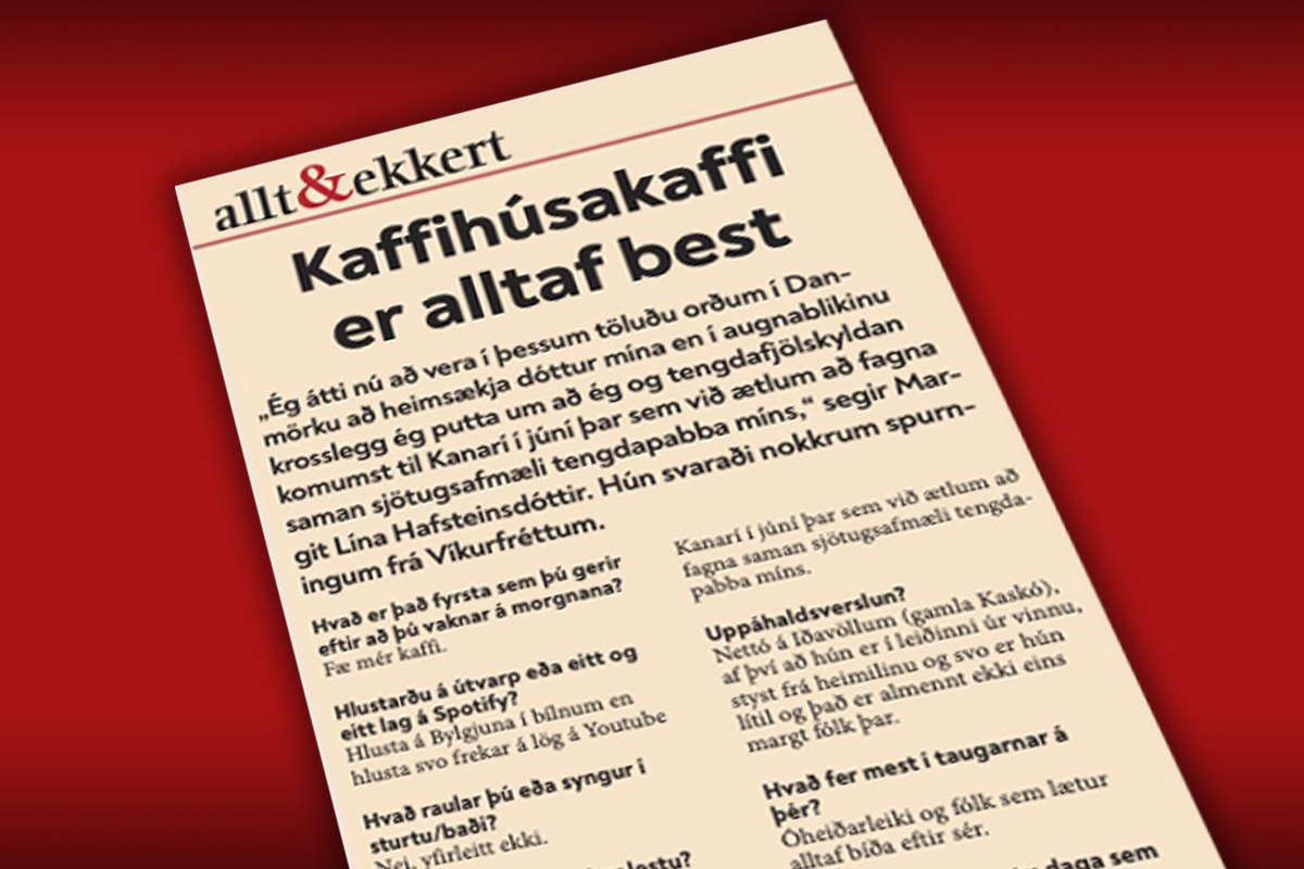 Kaffihúsakaffi er alltaf best