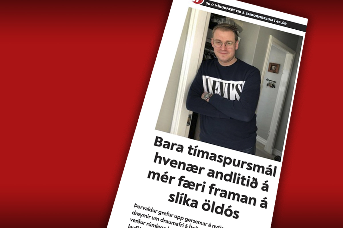 Bara tímaspursmál hvenær andlitið á mér færi framan á slíka öldós