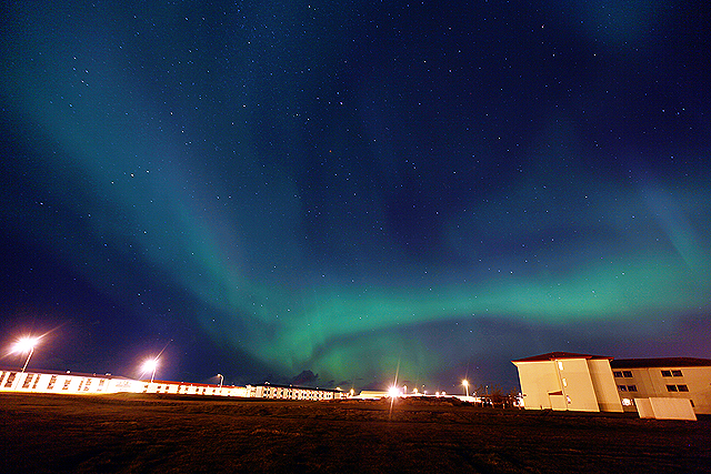 Mögnuð norðurljósasýning