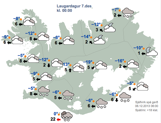 Stormur og hvassviðri í nótt og fyrramálið