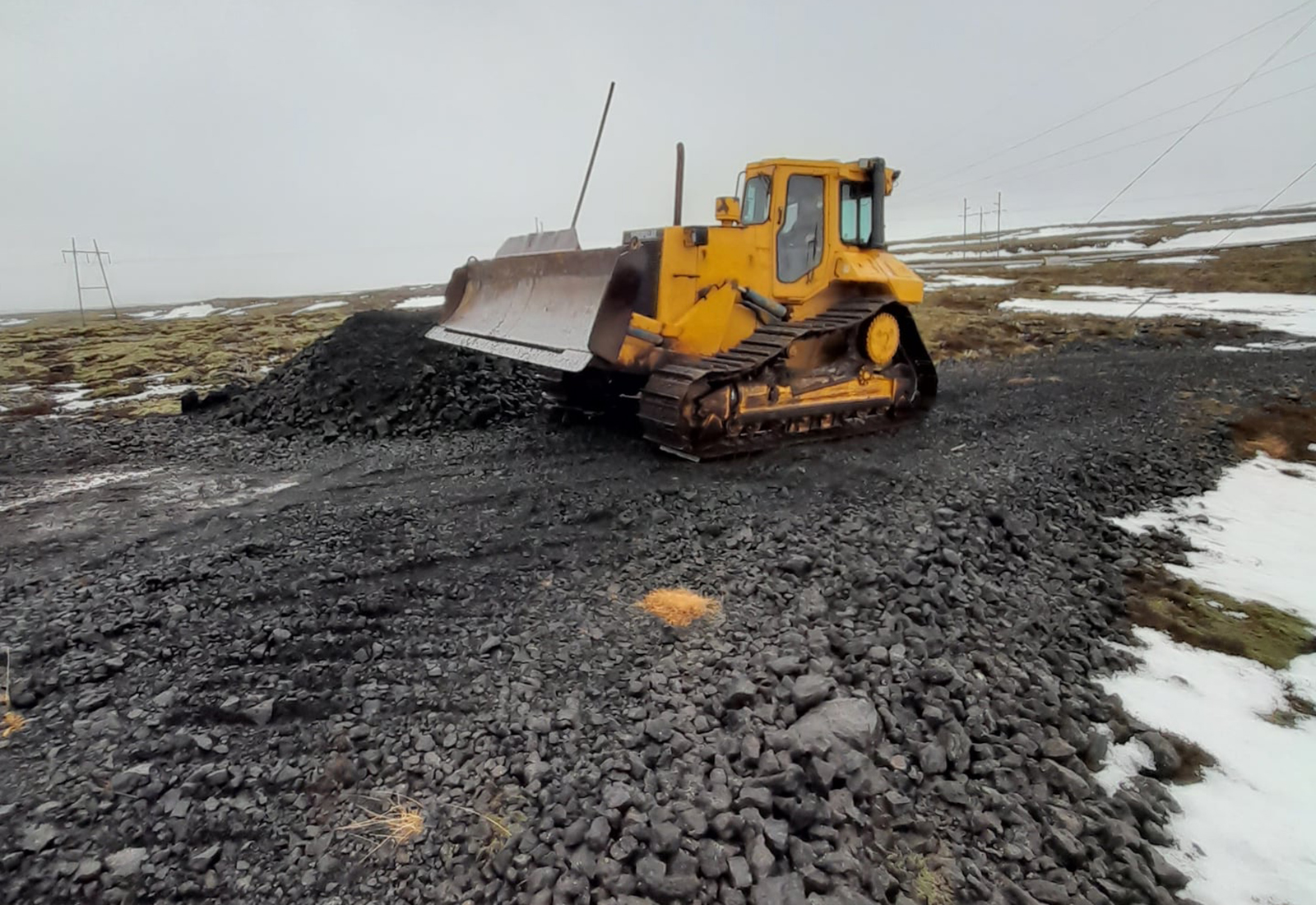 Fyrsta skóflustungan í Reykjaneslínu 1