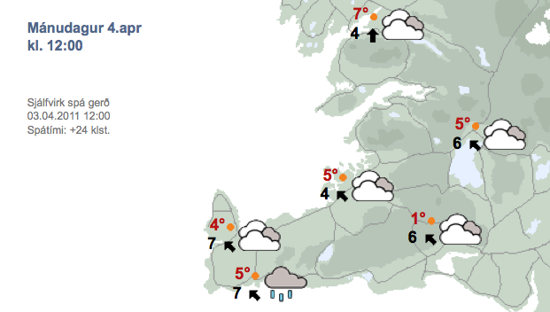 Skýjað en líklega úrkomulaust