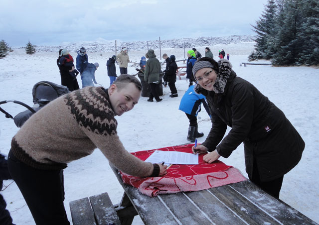 Fallegt veður og jólastemmning í Selskógi