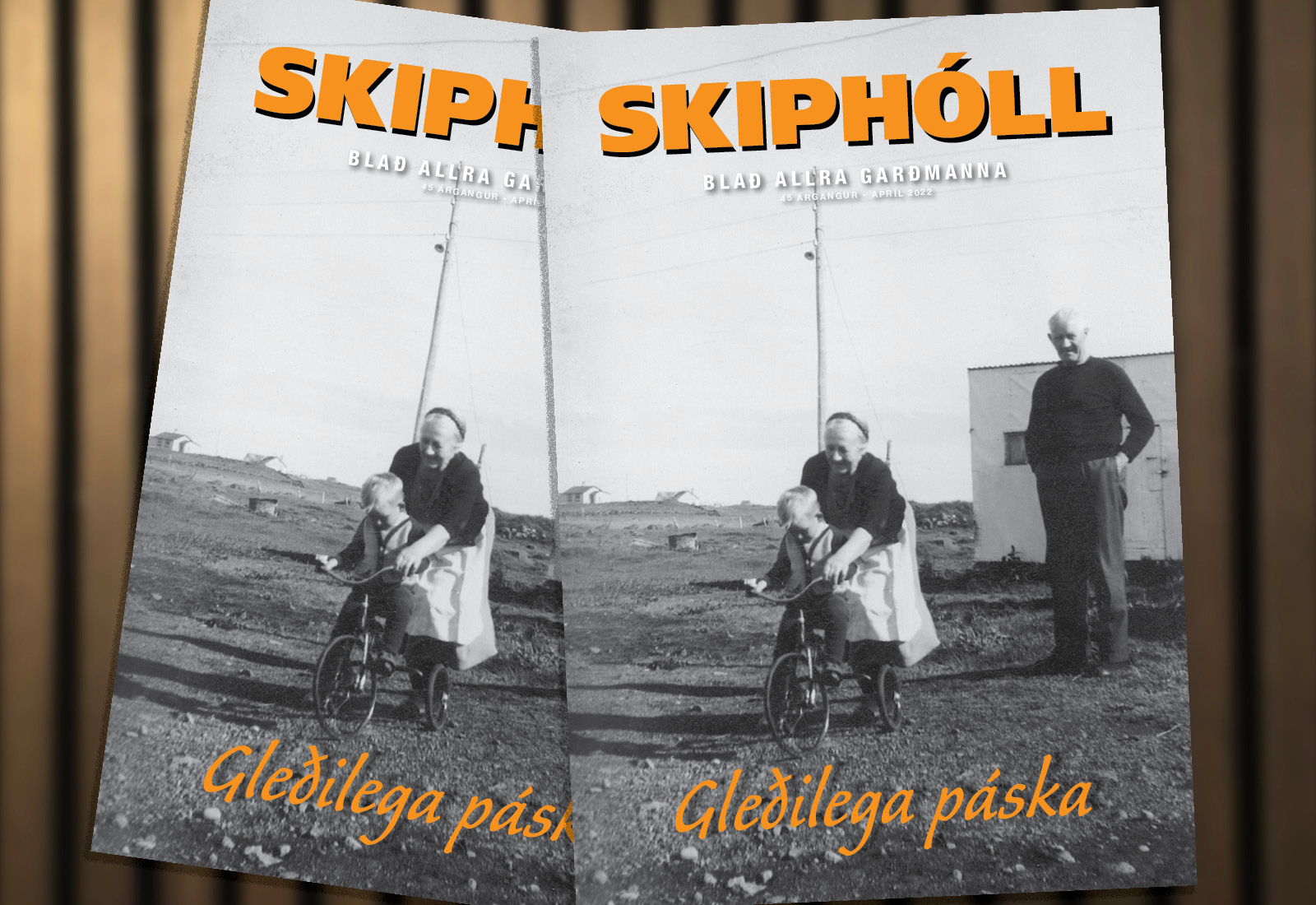 Skiphóll með blað fyrir páska