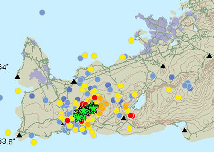 Skjálftahrinan varir enn