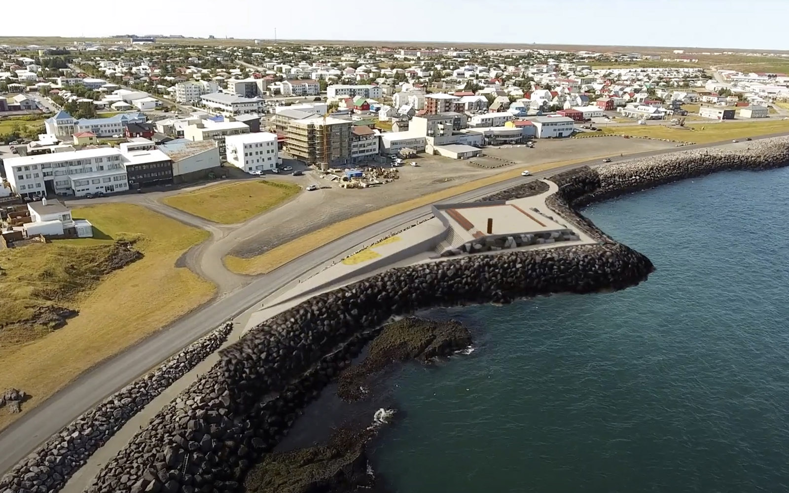 Skólphreinsistöð  með útsýnispalli við Ægisgötu