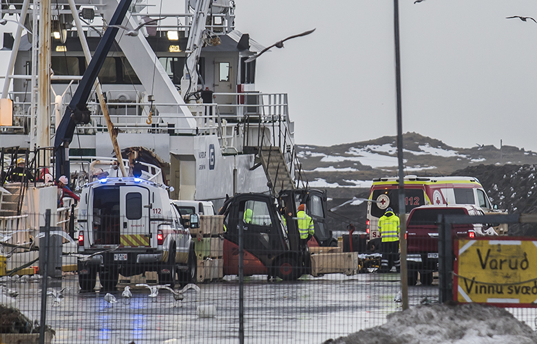 Mikill viðbúnaður vegna slyss við löndun