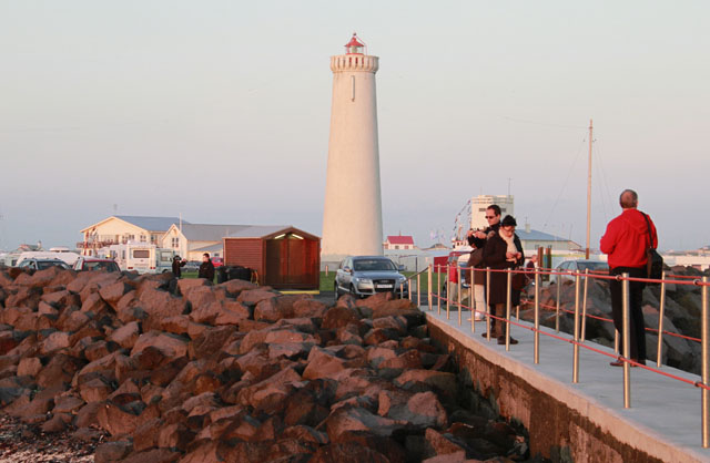 Sólsetursstemmning á Garðskaga