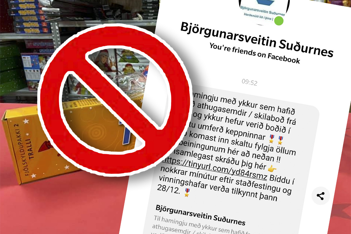 Óprúttnir aðilar þykjast vera Björgunarsveitin Suðurnes á Facebook