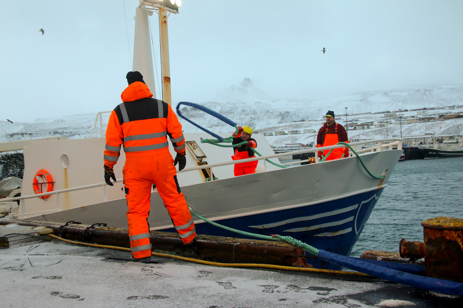 Fylltu bátinn í leiðindaveðri á Breiðafirði