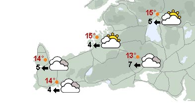 Skýjað en hlýtt í dag
