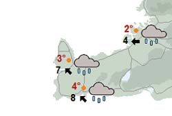 Þokusúld eða rigning í dag