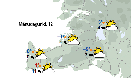 Hlýnandi veður næstu daga