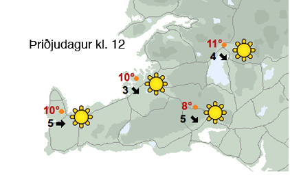 Hægviðri og bjart