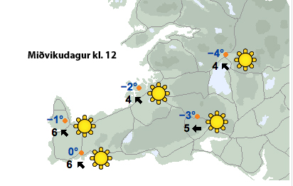 Léttskýjað og kalt