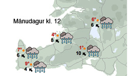 Lægir talsvert á morgun