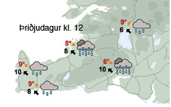 Kaflaskipt veður næstu daga