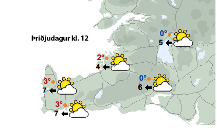 Hæg austanátt og áfram hlýtt