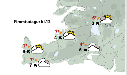 Þurrt á morgun