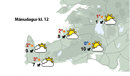 Hugsanlega öskufall á morgun