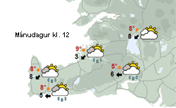 Norðanáttir fram á föstudag