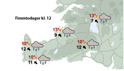 Hlýtt með vætunni