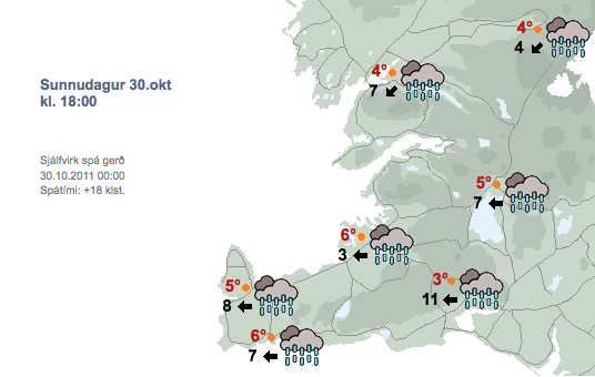 Dregur úr vindi og úrkomu á morgun