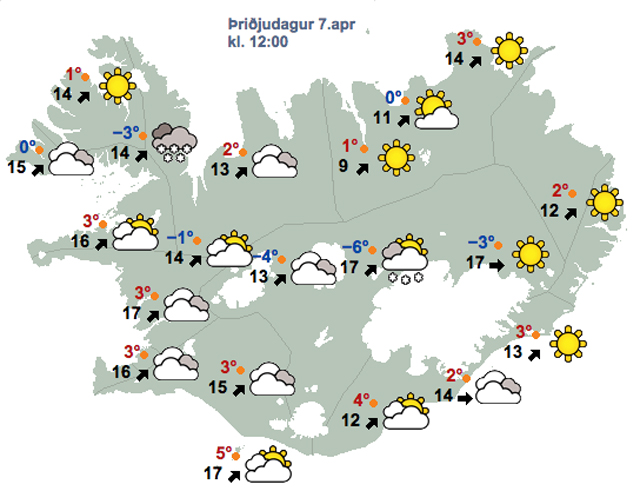 Stormur sunnan og vestan til