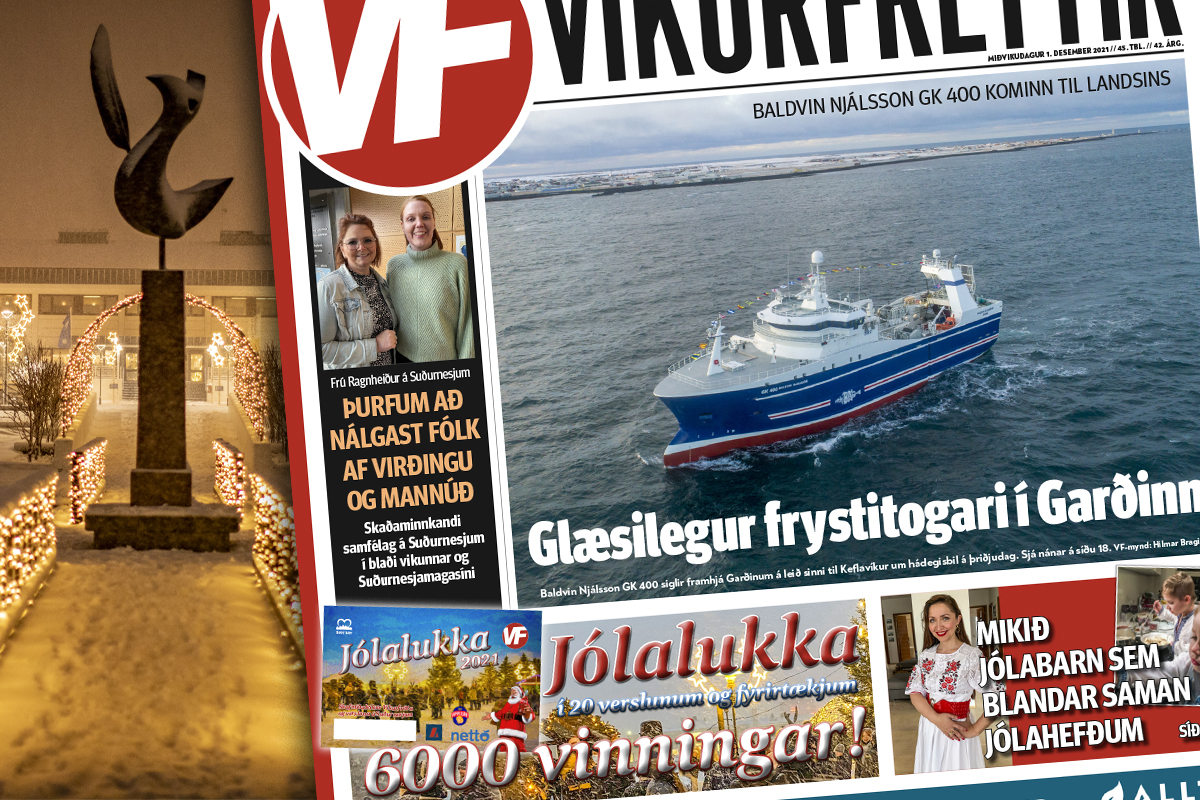 Frú Ragnheiður og nýr frystitogari í Víkurfréttum vikunnar